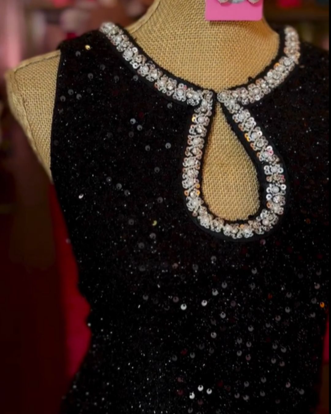 Rhinestone Trim Keyhole Neck Sleeveless Bodycon Mini Dress