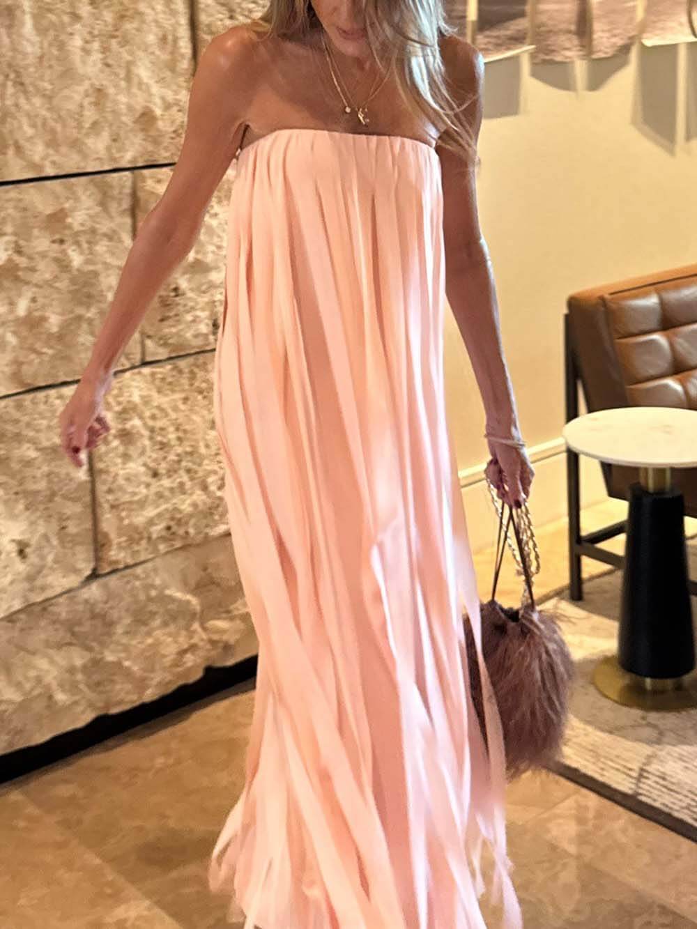 Tube Top Boundless Strapless Dress