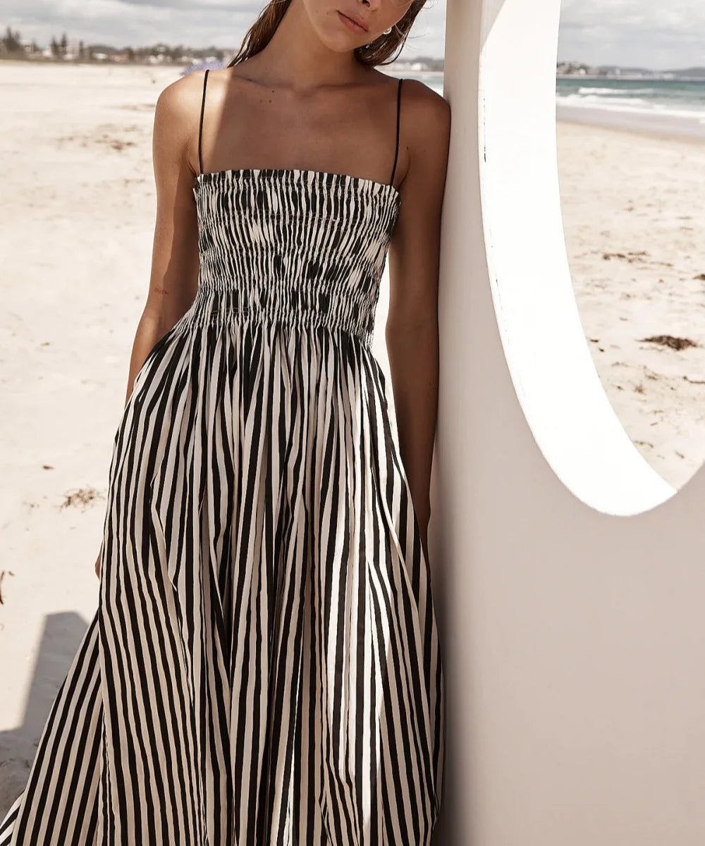 Elegant Zebra Stripe Dress