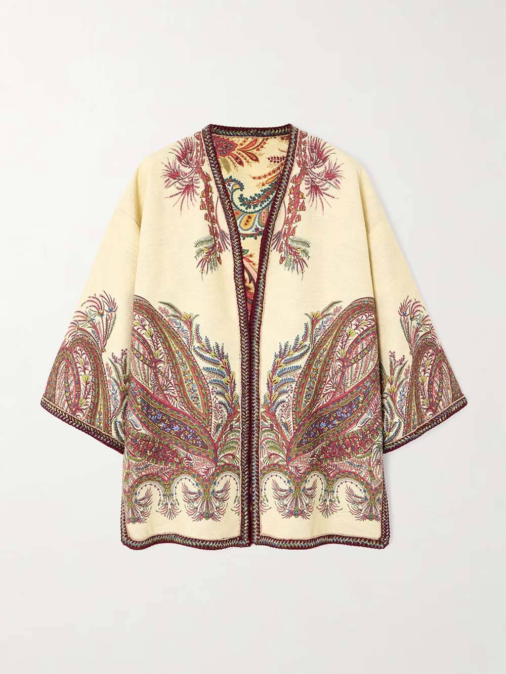 Classic Unique Print Jacquard Loose Jacket