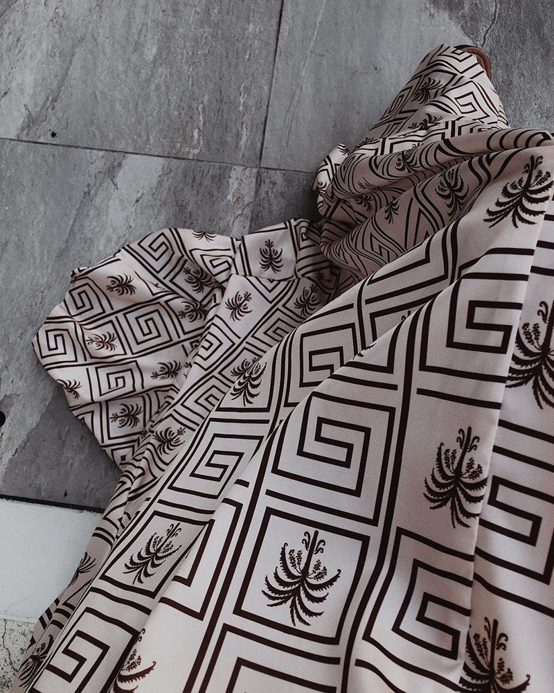 Vacation coconut print suspender dress