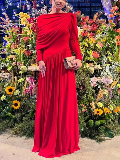 Backless Design Shawl Maxi Dress