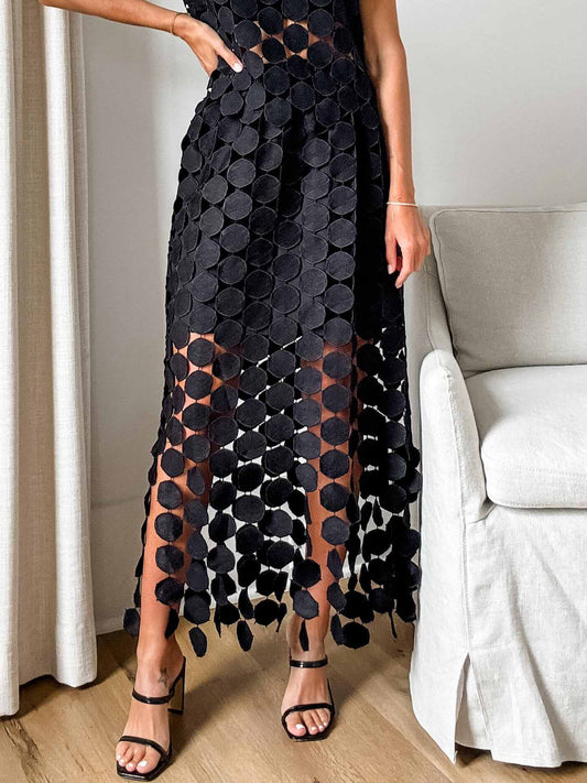 Casual Embroidered Elastic Waist Tassel Long Skirt