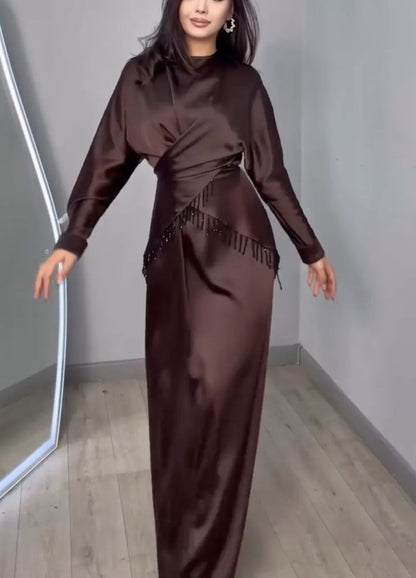 Long-Sleeved Pullover Dress Set