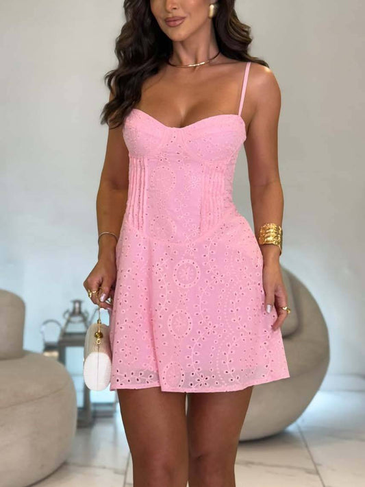 Sweet Lace Sling Mini Dress