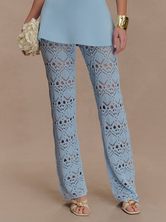 Elegant Crochet Knit Pants