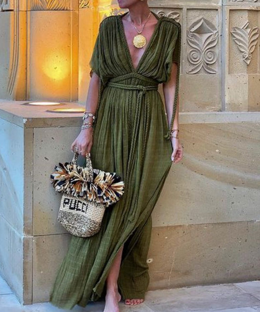 Chill Seaside Braid Maxi Dress