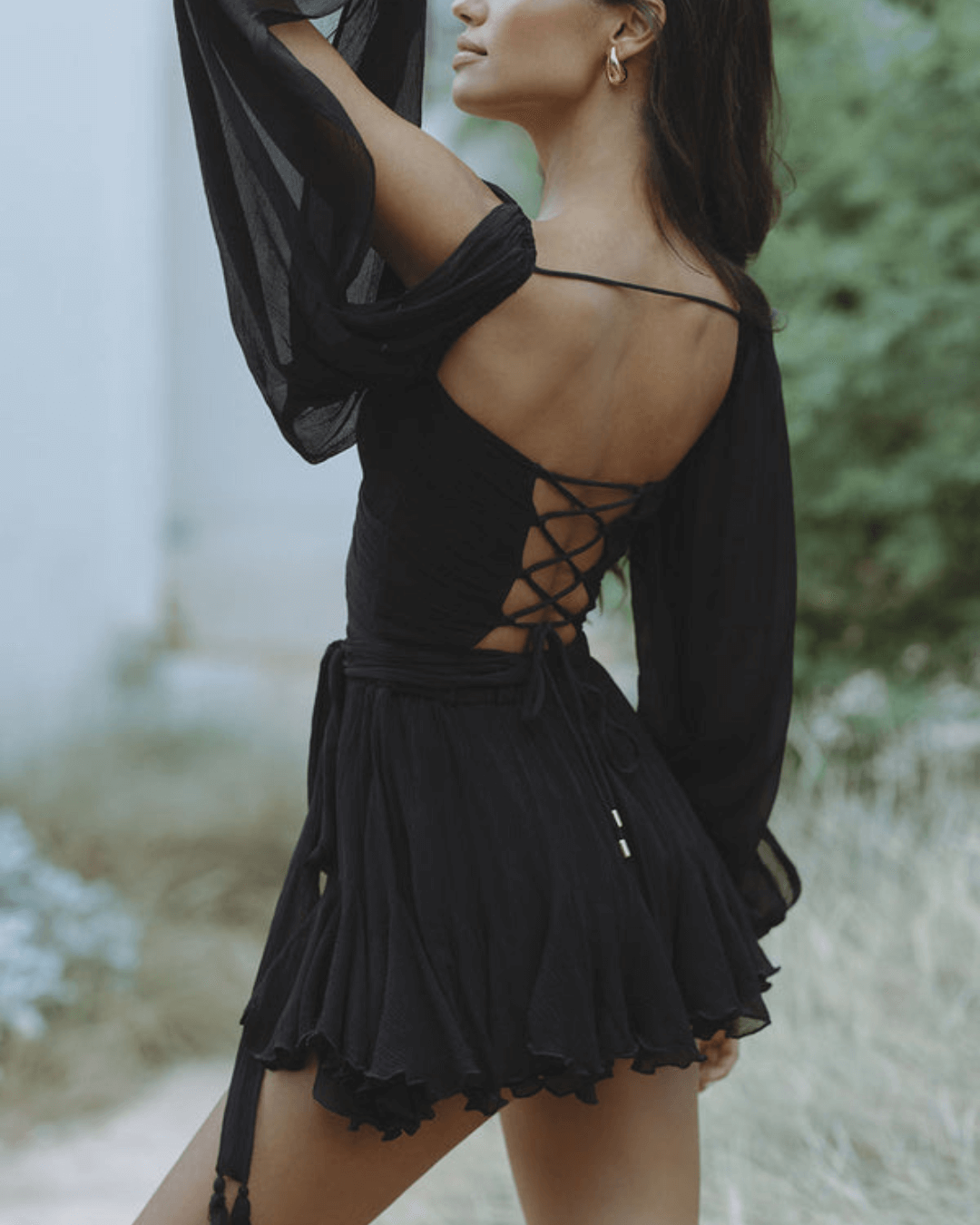 Elegant Holiday Chiffon Dress