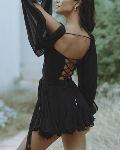 Elegant Holiday Chiffon Dress