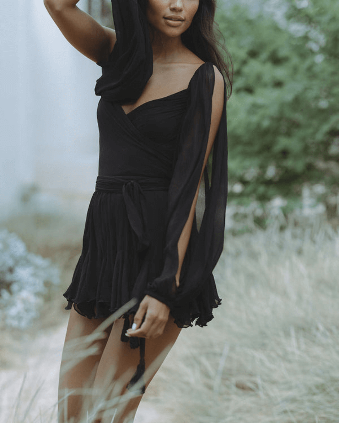 Elegant Holiday Chiffon Dress