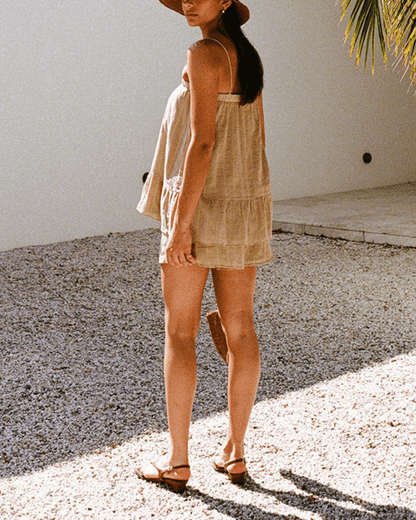 Linen Shirt & Shorts Set