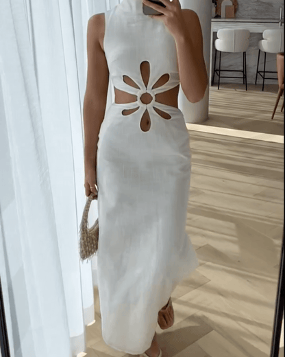 Sleeveless Cut Out Midi Dress