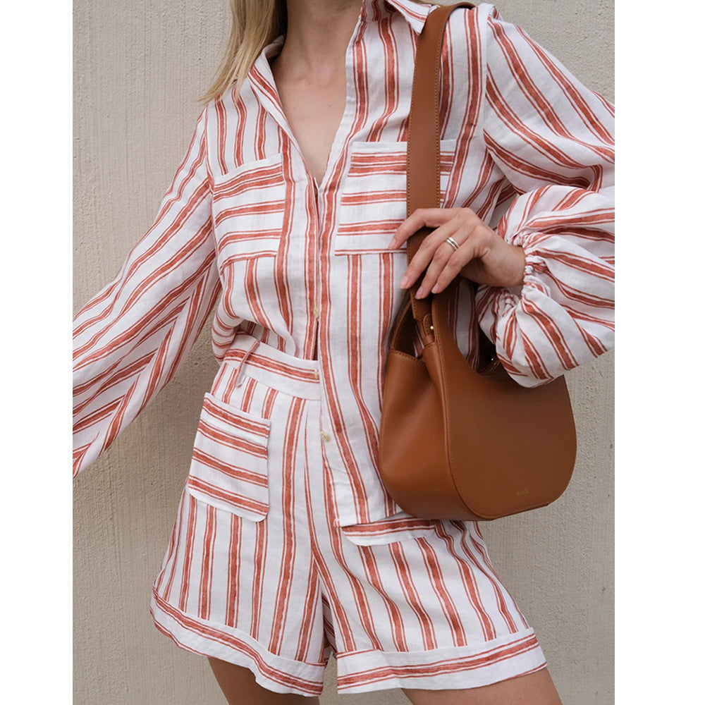 Holiday Red Striped Two-piece Set