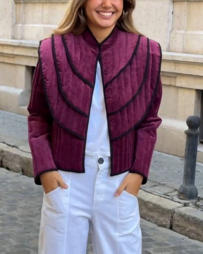 Structured Layered Cape-Style Short Jacket
