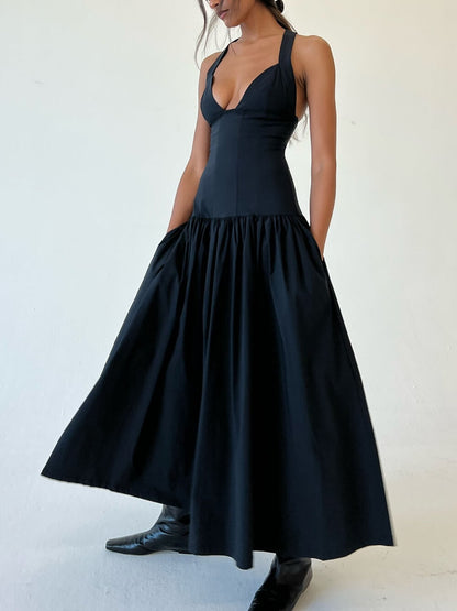 Exquisite Peplum Drop Waist Midi Dress