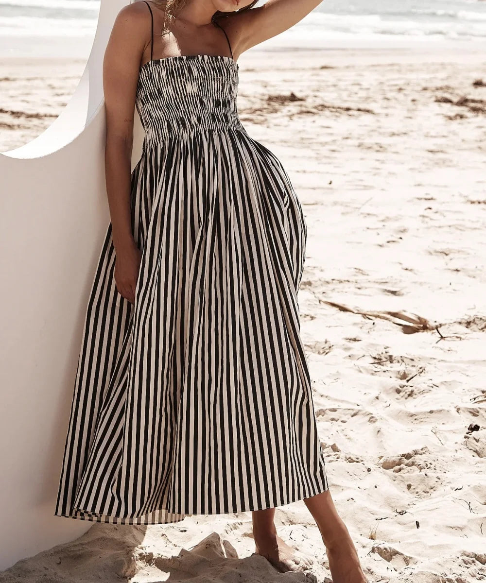 Elegant Zebra Stripe Dress
