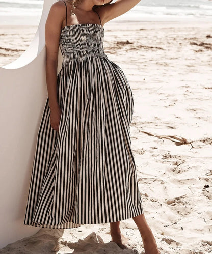 Elegant Zebra Stripe Dress