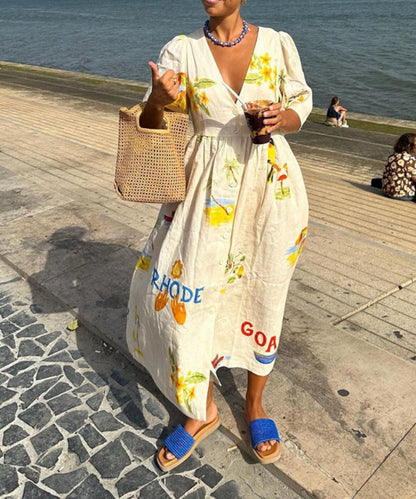 Fun Seaside Print Dress