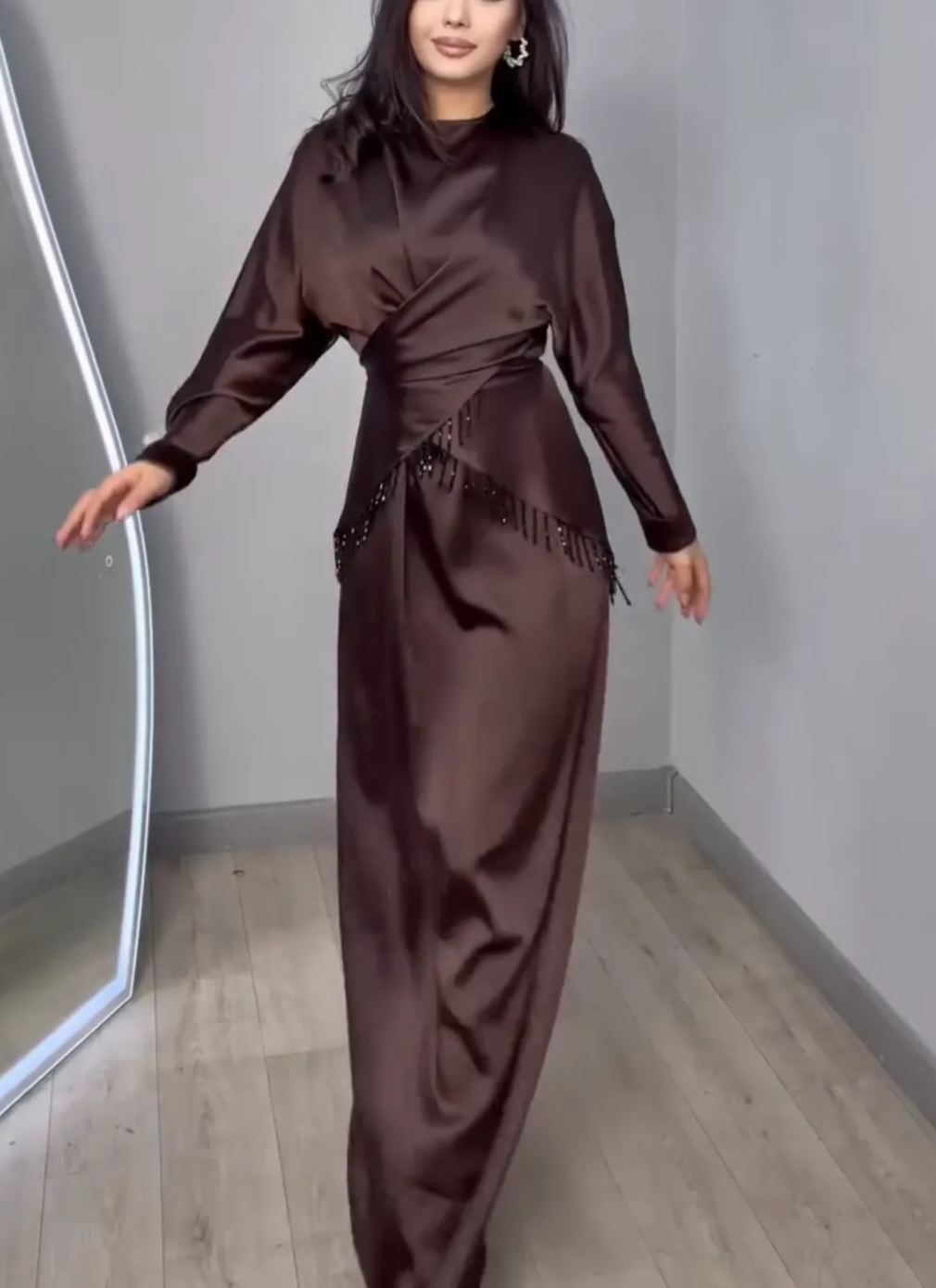 Long-Sleeved Pullover Dress Set