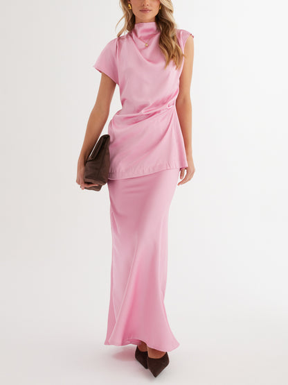 Elegant Satin Elastic Fishtail Skirt