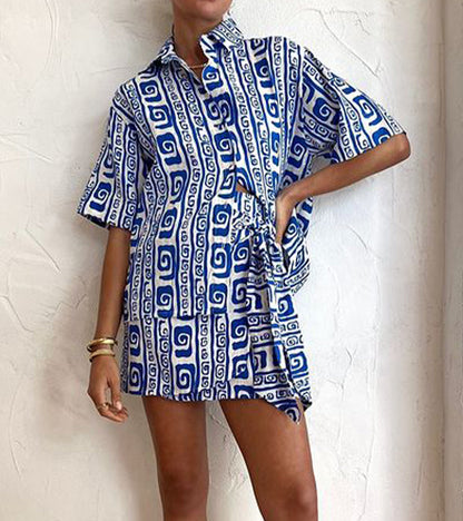 Abstract Geometry Prints Two-pieces Set