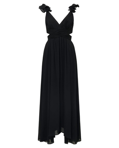 Ruffle Shoulder Maxi Dress