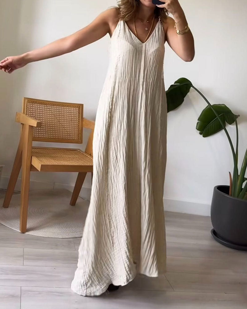 Casual V-neck Sling Dress