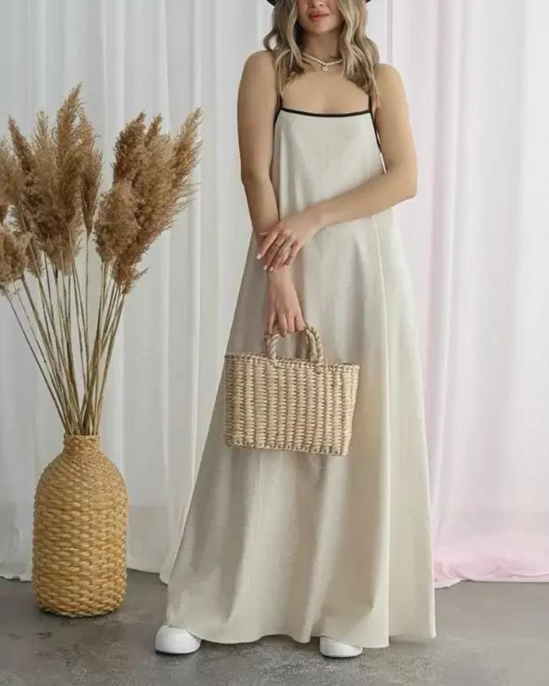 Holiday Style Contrasting Suspender Dress