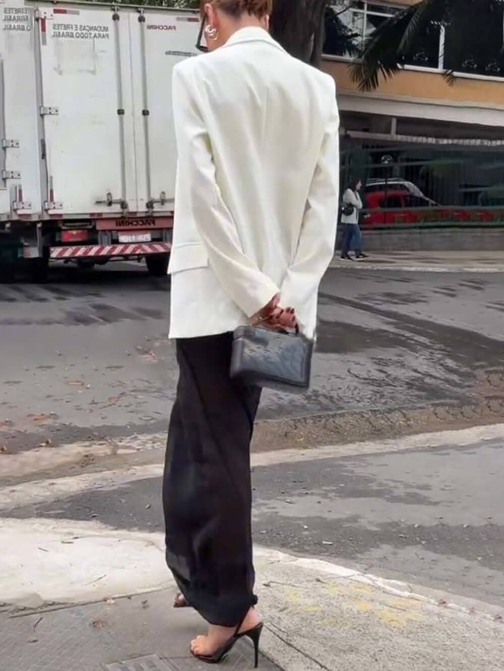 Classic Autumn Avenue Chiffon See-Through Elastic Waist Aladdin Bloomers Pants