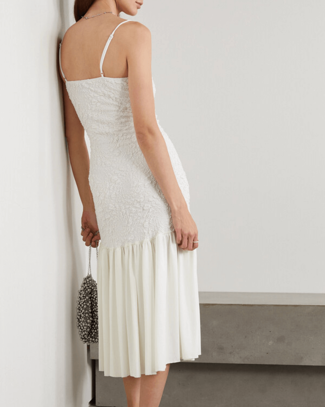 Popcorn Jersey Midi Dress