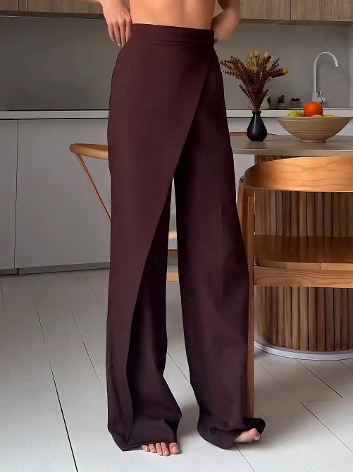 Elegant Organza Sheer Shirt And Trousers Two-piece Set