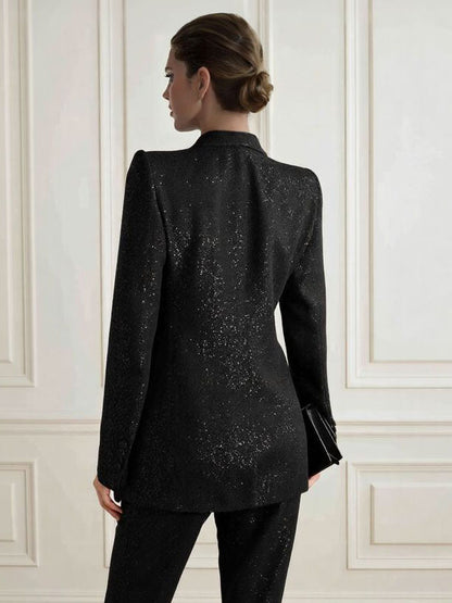 Exquisite Sequin-Embellished Blazer