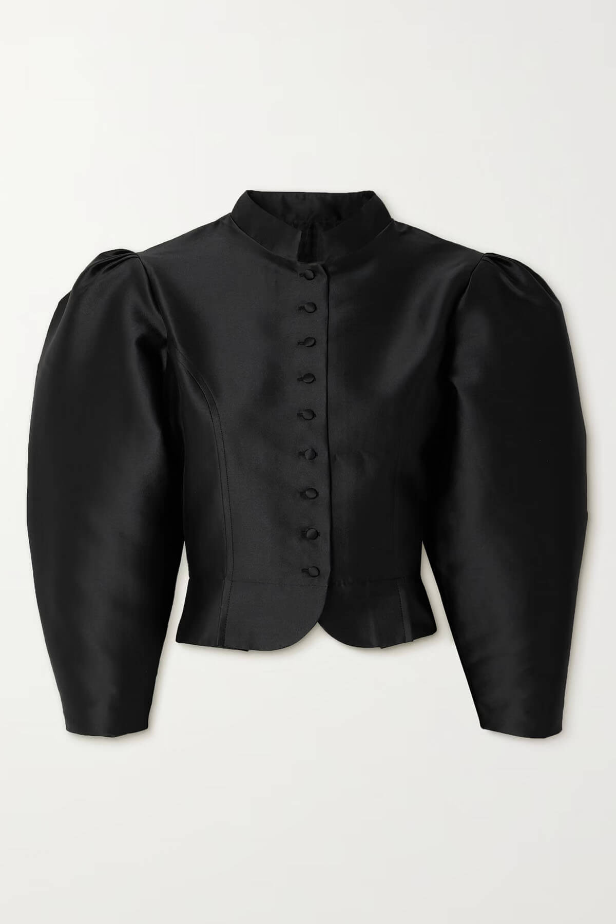 Exquisite Ruched Twill Crop Top & Floral Satin Wide-Leg Pants Set