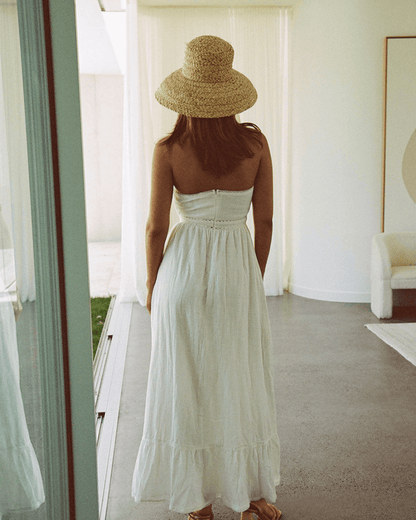 Strapless Neckline Maxi Dress