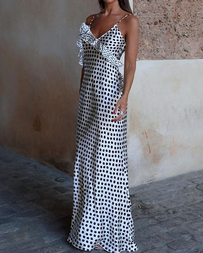 Sexy Wave Dot Strap Dress