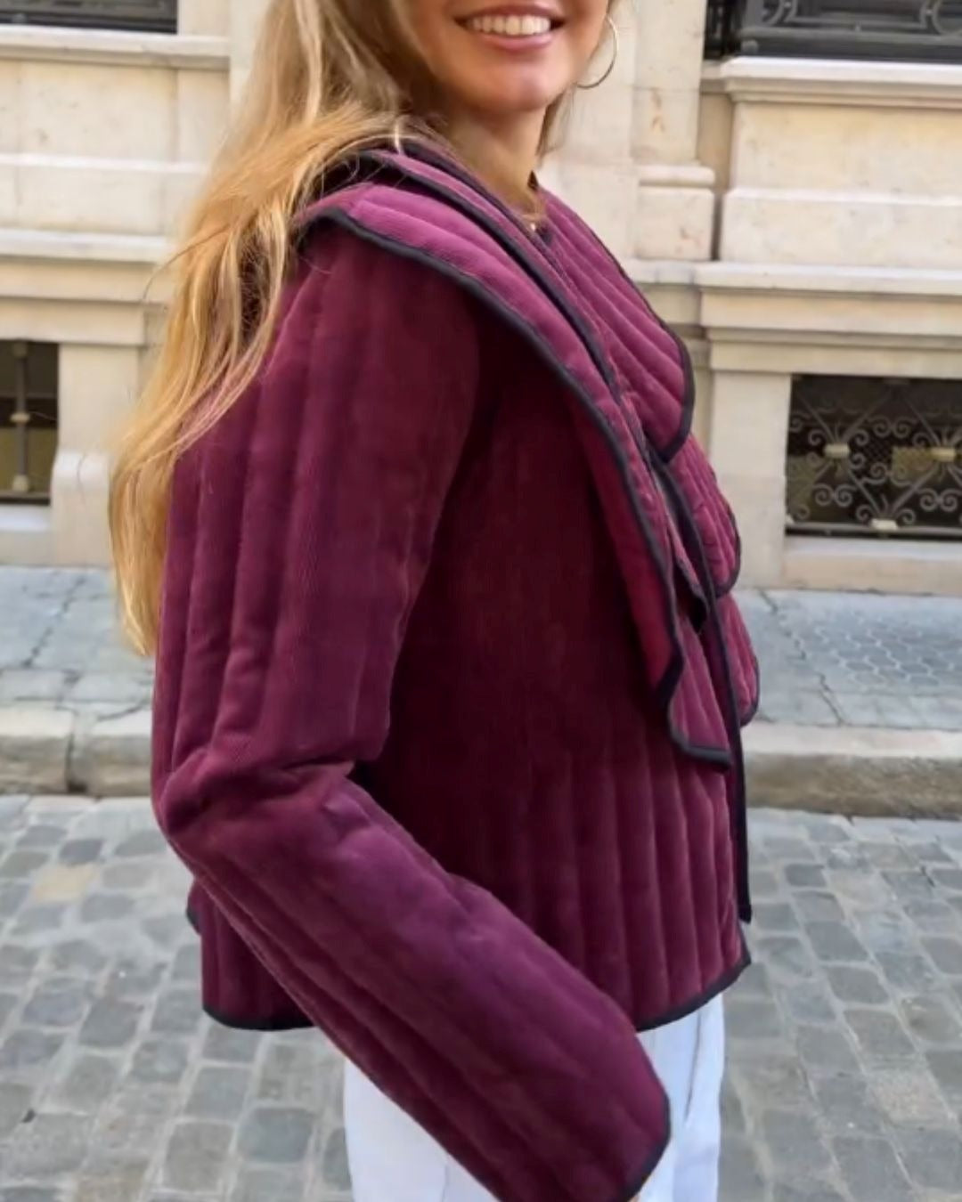 Structured Layered Cape-Style Short Jacket