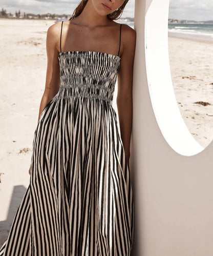 Elegant Zebra Stripe Dress