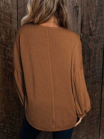 Pullover Round Neck Loose Fit Sweatshirt