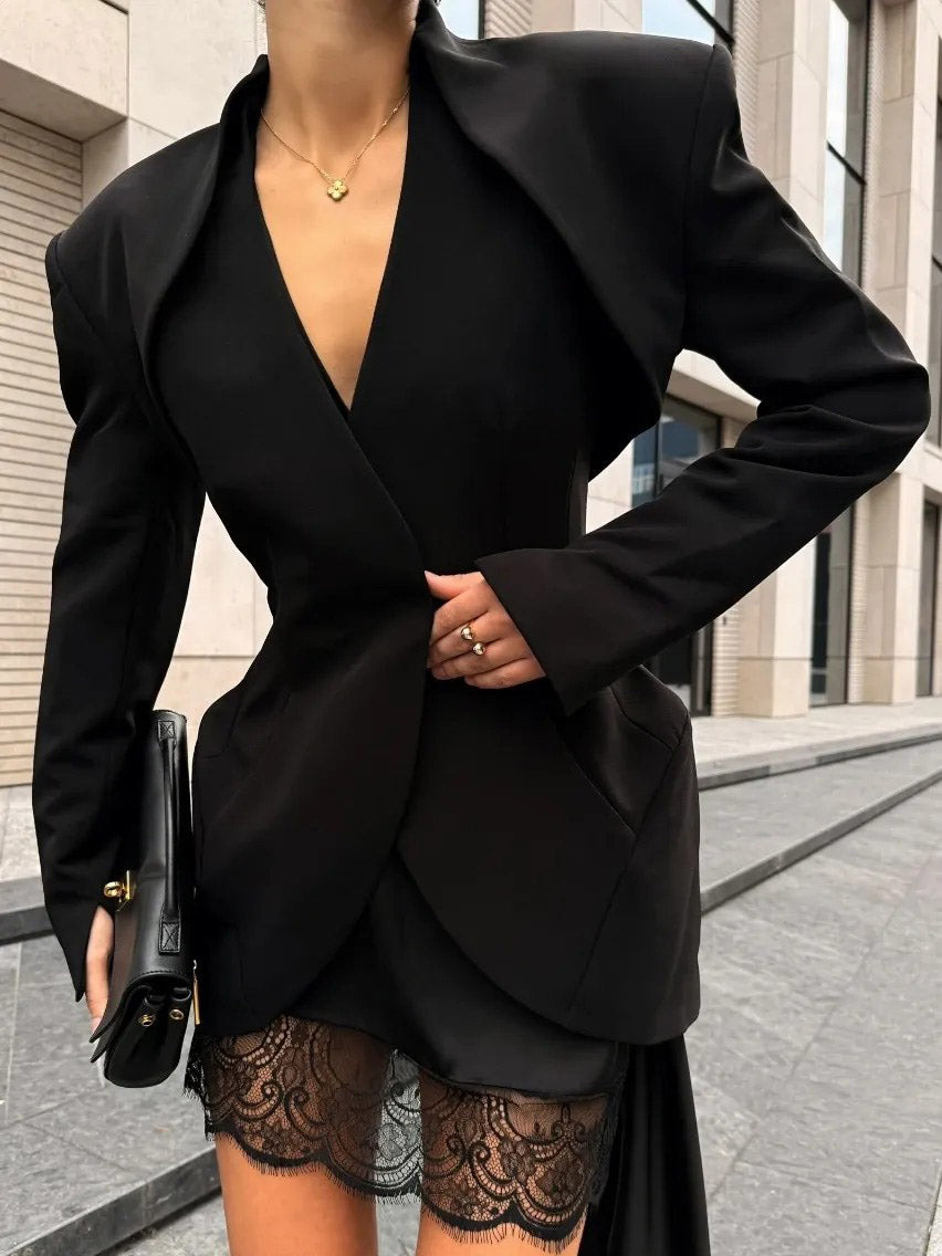 Elegant Vest And Short Blazer