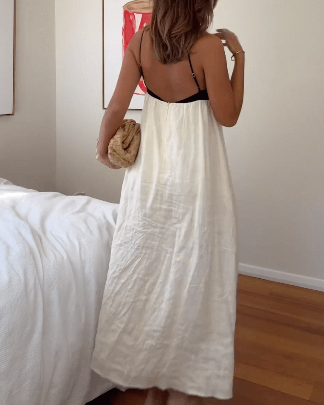 Casual Colorblock Sling Dress