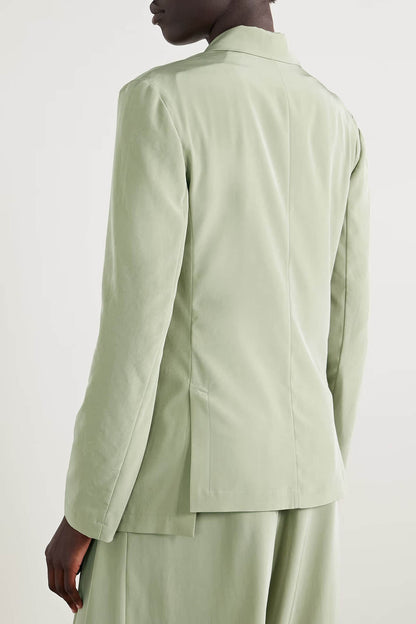 Fashion Asymmetric Crepe Blazer