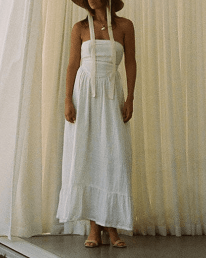 Strapless Neckline Maxi Dress