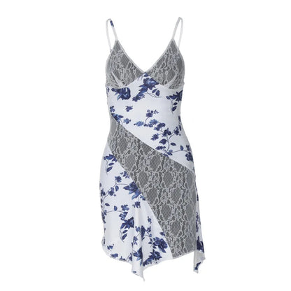 Chic Lace Floral Mini Dress