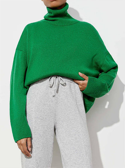 Minimalist Turtleneck Pullover Sweater