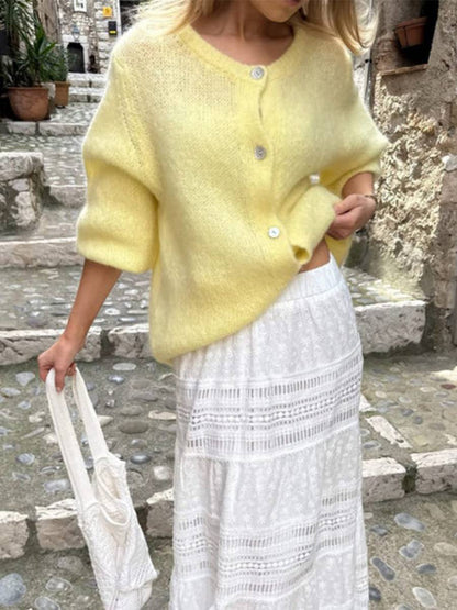 Candy Color Cardigan Knitwear