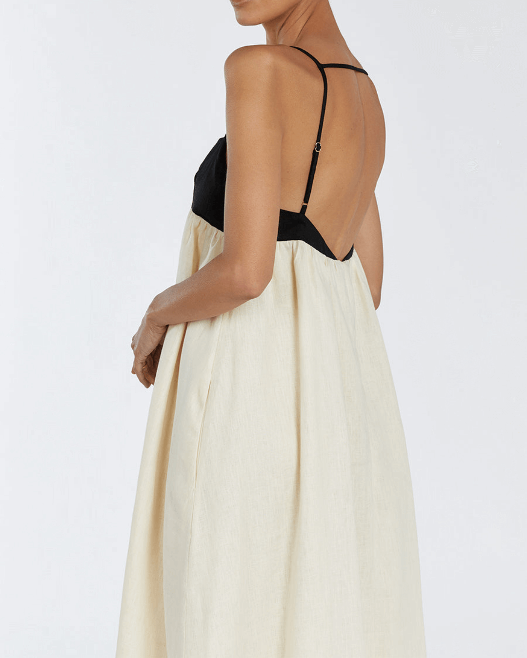 Casual Colorblock Sling Dress