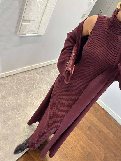Classic Drop-Shoulder Long-Sleeve Cardigan