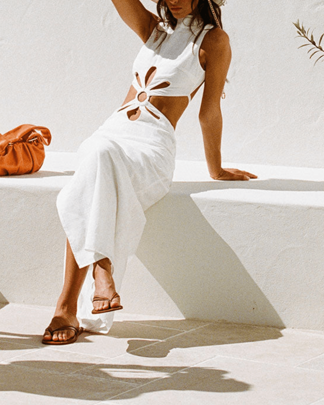 Sleeveless Cut Out Midi Dress