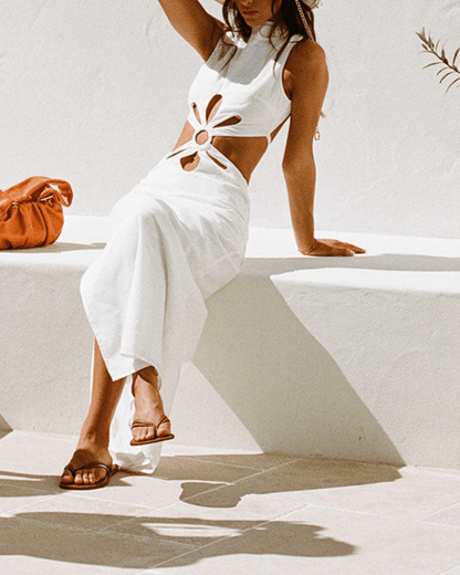 Sleeveless Cut Out Midi Dress