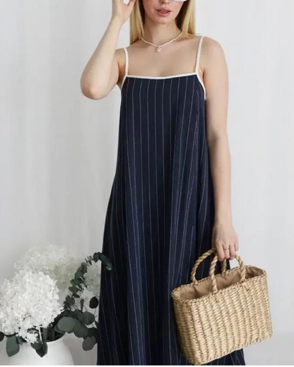 Holiday Style Contrasting Suspender Dress